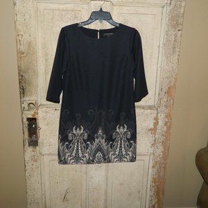 Banana Republic 3/4 Paisley Dress Size Petite 4 (Z-38)